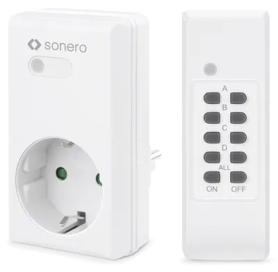 Image de Prise sans fil télécommandée - 1100 W - Portée 30 m - Blanc