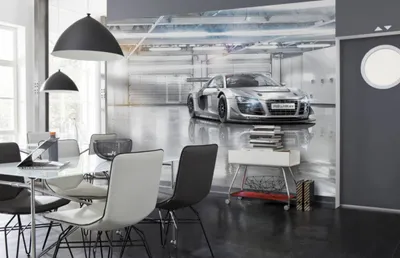 Obrázok produktu pre Komár fototapety "Audi R8 Le Mans", sivá, 368 x 254 cm