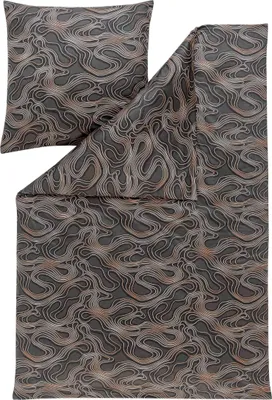 Produktbild von LOESCHEN Estella Atelier Mako-Interlock-Jersey Bettwäsche-Garnitur Marico Farbe anthrazit-920 Größe 135 x 200 + 80 x 80 cm