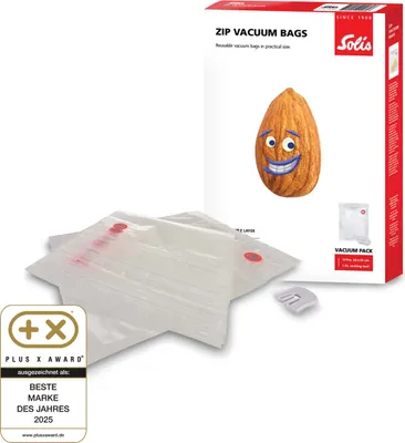 Produktbild von Solis Zip Vakuumierbeutel 10 Stück, 26 x 35 cm, BPA-frei, Dicke 150 - 170 µm