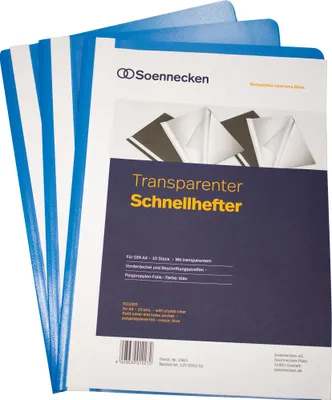 Produktbild von Schnellhefter 2965 DIN A4 PP blau 10 Stück Packung mit 10 Stück