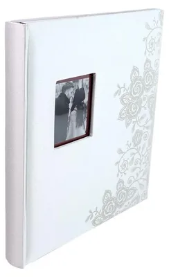 Image de Album photo rose 29 x 32 cm / 60 photos. SECRETS blanc