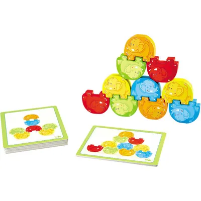 Produktbild von Haba Holz Stapelspiel Wackelfanten für Kinder ab 2 Jahren