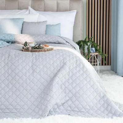 Immagine prodotto di MARKIZETA MOLLY Copriletto decorativo, dimensioni 170x210cm, colore 020 grigio chiaro 651350/NAP/020/170210/1