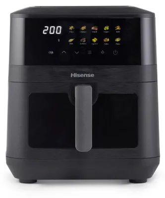 Produktbild von Hisense HAF2100DCD Heißluftfritteuse, 8 Liter, 2100 W, 10 voreingestellte Programme, Heißluftzirkulationssystem, Schwarz