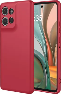 Produktbild von Hülle für Motorola Moto G75 - Phonesta Soft Silk Silikon Back Cover - Rot