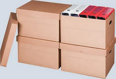 Produktbild von smartboxpro Archiv-/Transportbox, mit Deckel, braun