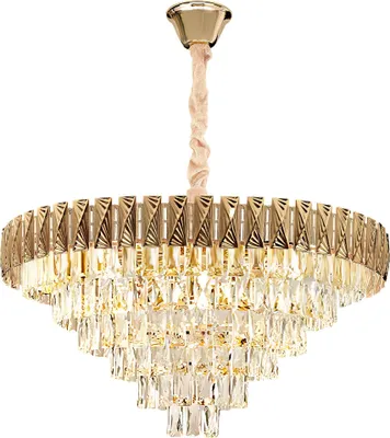 Produktbild von TOOLIGHT Hängelampe Mit Kristallen G061-Cp 80Cm Gold