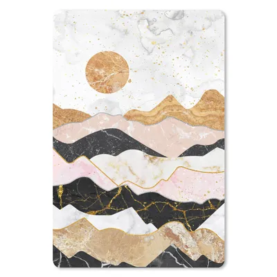 Produktbild von MuchoWow® Mauspad Mousepad Marmor - Gold - Berge 40x60 cm - Mousepads - Maus Mat - Pad - Mausunterlage - Schreibtisch Accesoire