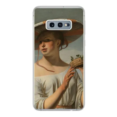 Produktbild von MuchoWow® Handyhülle Schutzhülle Hülle für Samsung Galaxy S10e Mädchen mit breitem Hut - Gemälde von Cäsar Boëtius van Everdingen Silikon Softcase Handy Hülle - Handy
