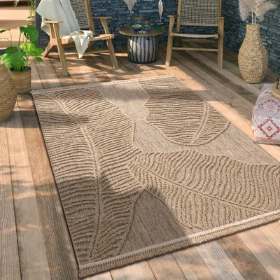 Immagine prodotto di Tappeto per esterni resistente alle intemperie e durevole, moderno look juta-sisal per terrazze e balconi, dimensioni 200x280 cm