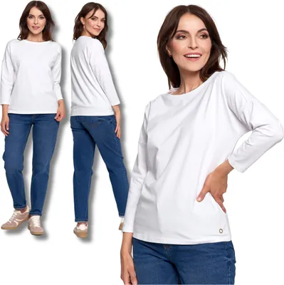 Produktbild von Moraj | Damenbluse Baumwolle - 3/4 Ärmel - Klassisch - Weich - Minimalistisch, Größe 3XL
