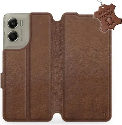 Produktbild von Echtleder Handyhülle für Motorola Moto G06 4G / Motorola Moto G06 Power 4G, Mobiwear Leather, Braun