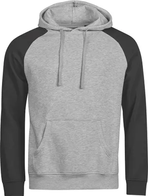 Produktbild von Tee Jays - Kapuzenpullover für Herren PC8143 (L) (Grau meliert/Schwarz)