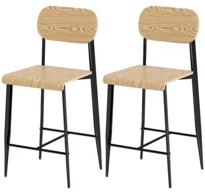Produktbild von Industrielle Barhocker – Set von Barhockern – Barstühle – Küchenhocker – Caféstühle – Metallgestell