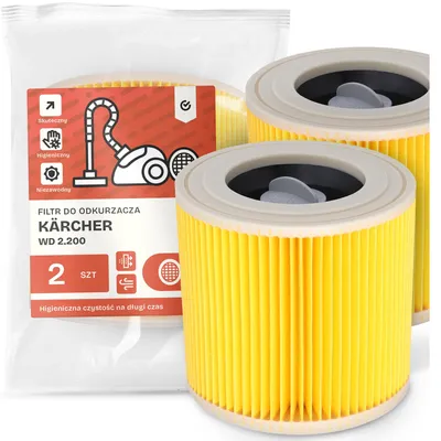 Produktbild von Kärcher WD 2.200 Papier Staubsaugerfilter Ersatz 2 Stück