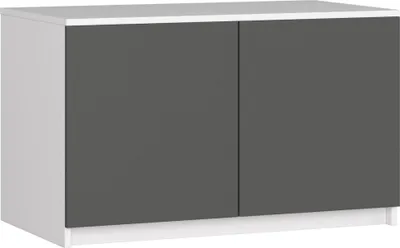 Produktbild von AKORD Furniture Factory SP0PSYSNADBIASZA010, Weiß, Garderobe, 2 Regale, 2 Tür(en), Matt, Drehtür