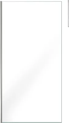 Image de Paroi de Douche 100x200cm Verre Transparent - Profilé + Barre Plafond Chrome - FREEDOM 2 CHROMED