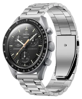 Image de Bracelet de montre, acier inoxydable, boucle déployante, argenté, 20 mm
