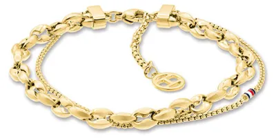 Immagine prodotto di Bracciale doppio placcato in oro per donna, modello 2781083