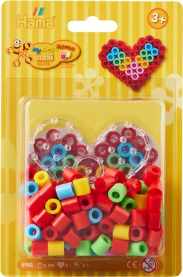 Produktbild von Hama Blister Herz Maxi-Bügelperlen