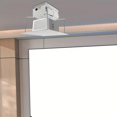 Productafbeelding van Projectiebeugel - Projectorhouder - Plafondbeugel - Bevestiging Voor Projector - Witte Projectorbeugel