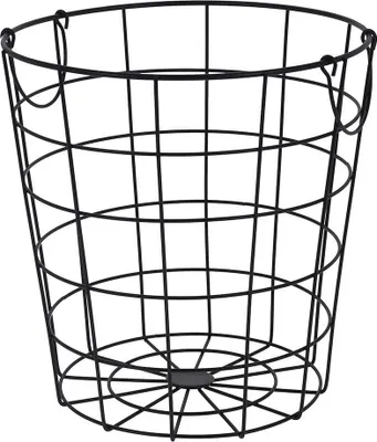 Zdjęcie produktu dla Czarny metalowy kosz druciany z uchwytami w stylu loft 29 cm