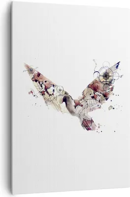 Produktbild von Bild auf Leinwand - Leinwandbild - Einteilig - Vogel Abstraktion - 70x100cm - Wand Bild - Wanddeko - Wandbilder - Leinwanddruck - Wanddekoration - Leinwand bilder - Wandbild - PA70x100-4109