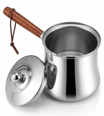 Image de Cafetière turque en acier inoxydable avec couvercle