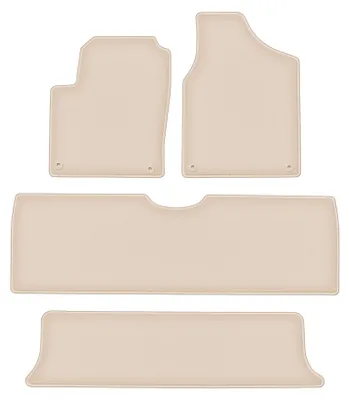 Produktbild von DURBAN Beige Velours-Fußmatten-Set für Ford Galaxy MK1 Minivan (1995-2006)