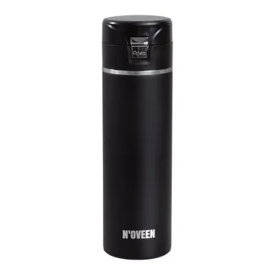 Produktbild von Thermoflasche Trinkflasche Noveen 400 ml Edelstahl Schwarz