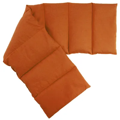 Produktbild von Leinsamenkissen 75x20cm groß 8-Kammer, orange - Wärmekissen, Körnerkissen