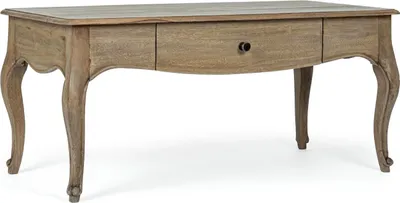 Produktbild von Beistelltisch Domitille 110x55x50cm Korpus aus Mangoholz mit Schublade Braun