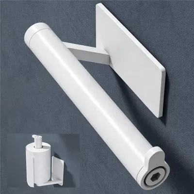 Produktbild von doporro Toilettenpapierhalter selbstklebend, Klopapierhalter aus Edelstahl ohne Bohren, Klorollenhalter für Badezimmer, Matt Weiß Lino-02