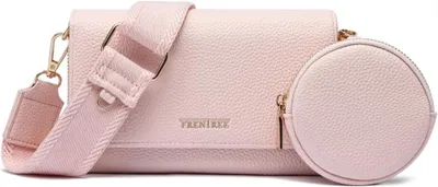 Produktbild von Frentree Umhängetasche Damen klein, elegante Handytasche & Crossbody Bag mit Reißverschluss, Schultertasche aus Kunstleder, verstellbarer Gurt,kompakt