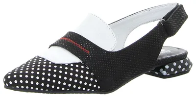 Produktbild von Simen Damen Slingpumps 39352-36, 39352-38, 39352-39, 39352-40 SIM-6616A schwarz/weiss 36