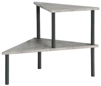 Image de Etagère d'angle pour cuisine en bois effet béton - Gris - L 53 cm
