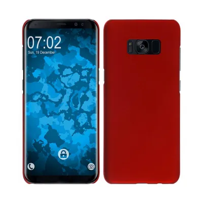 Produktbild von PhoneNatic Case kompatibel mit Samsung Galaxy A5 (2018) - Hülle rot gummiert Hard-case Cover