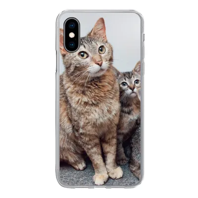 Produktbild von MuchoWow® Handyhülle Schutzhülle Hülle für iPhone X Katze - Kätzchen - Fell Silikon Softcase Handy Hülle - Handyhülle