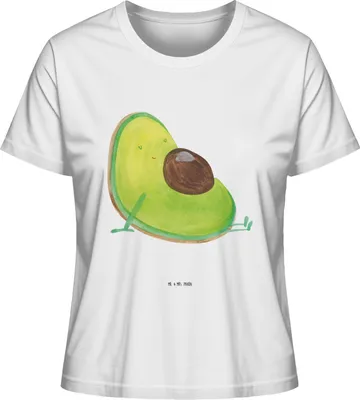 Produktbild von Mr. & Mrs. Panda damen shirt Avocado Schwangerschaft Größe M - Weiß - Geschenk, Oberteil, Basic T-Shirt, Liebe, Schwanger, Babyparty, Rundhals, Kurzarmshirt