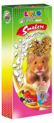 Productafbeelding van Lolo Pets Knapperige fruitrepen voor hamsters, verpakking van 10 (10 x 90 gram)