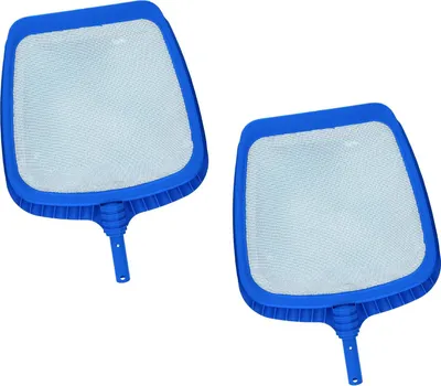 Produktbild von Amapool Basics Poolkescher I Pool Kescher Set 2 Stück I Laubkescher I Flachkescher I Oberflächenkescher feinmaschig I Poolzubehör für die Poolreinigung