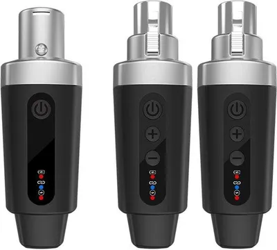 Productafbeelding van Draadloze microfoonversterker set, met oplaadbare draadloze adapter, ideaal voor audiomixers, dynamische microfoons, PA-luidsprekers en elektrische gitaren.