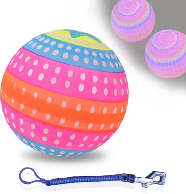 Image de Balle de kickball souple, multicolore et lumineuse, idéale pour une utilisation en extérieur