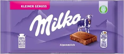Produktbild von Milka die kleine Alpenmilch Schokoladentafel Packung 45g