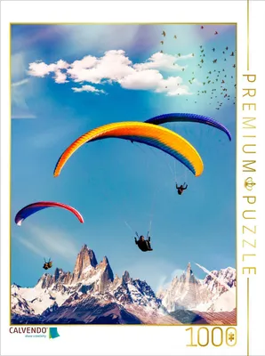 Produktbild von CALVENDO Puzzle Paragliding | 1000 Teile Lege-Größe 64x48cm Foto-Puzzle für glückliche Stunden