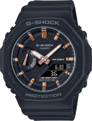 Immagine prodotto di Orologio CASIO G-SHOCK, resistente agli urti, multifunzione, illuminazione LED, cassa in resina rinforzata con fibra di carbonio, nero