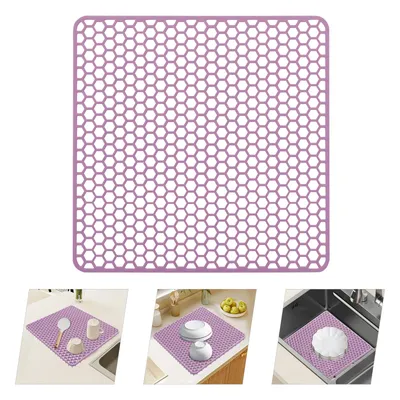 Image de Tapis d'évier carré, tapis de protection pour évier, tapis d'évier en silicone