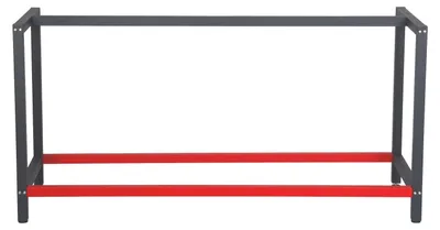 Produktbild von Werkbankgestell 175x57x81 cm - Stahlrahmen - Tragfähigkeit: 200 kg - Anthrazitrot