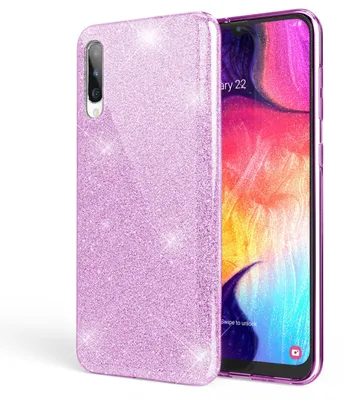 Immagine prodotto di NALIA scintillante custodia per cellulare per Samsung Galaxy A50, diamante protettivo custodia per cellulare scintillante viola